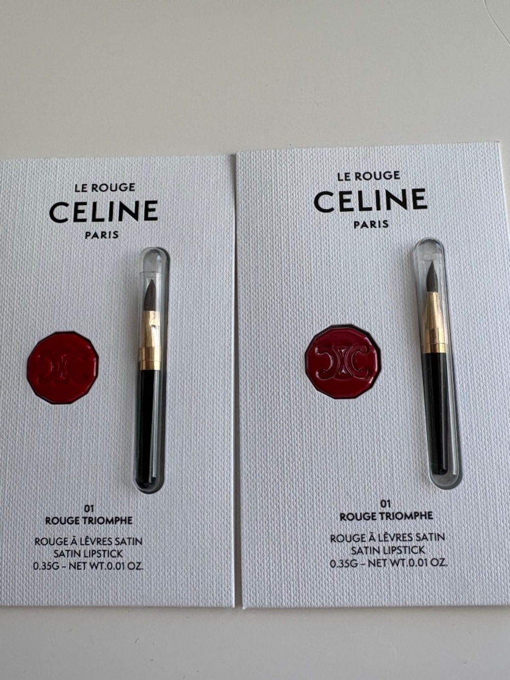 Celine Rouge Triomphe lipstick samples